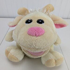 Fine Toy Yellow Goat Hand Puppet Plush Taking Stuffed Animal 8" Pretend Play